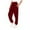 Wine, variant on Luxalzxs Women's Cinch Bottom Sweatpants High Waist Sporty Gym Athletic Jogger Pants Lounge Baggy Trousers with Pockets