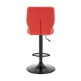 thumbnail image 5 of Bardot Adjustable Height Red Faux Leather Swivel Bar Stool, 5 of 5