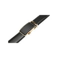 thumbnail image 2 of Unique Bargains Men Extended Ratchet Automatic Buckle Leather Belt Width 1 3/8' Black 160cm, 2 of 6