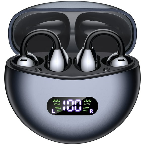 VEATOOL Clip on Earbuds,Open Ear Headphones Wireless Bluetooth 5.4 Sports Earphones with ENC Clear Call,50H Playtime, IPX7 Water Resistant,Comfortable for Small Ears & Glasses Wearers,Workouts
