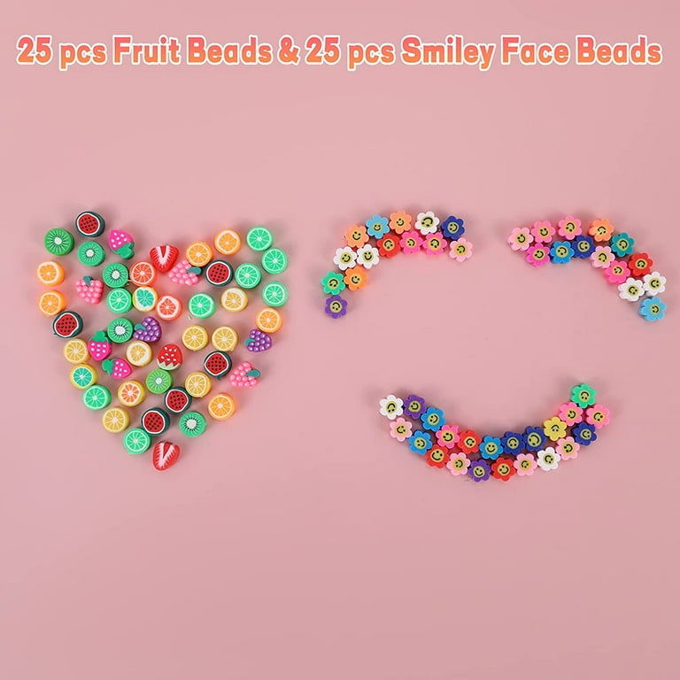 FTBox 6000 PCS Flat Clay Heishi Beads, 12000 PCS Glass Seed Beads for  Bracelet Making Kits with Pendant Charms, Letter Beads, and Elastic Strings  for