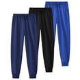 thumbnail image 4 of Muvtei Boys Sweatpants 3 Pack Athletic Workout Kids Casual Pants Boys Joggers with Pocket and Elastic Drawstring Waist Size 6-16, 4 of 10