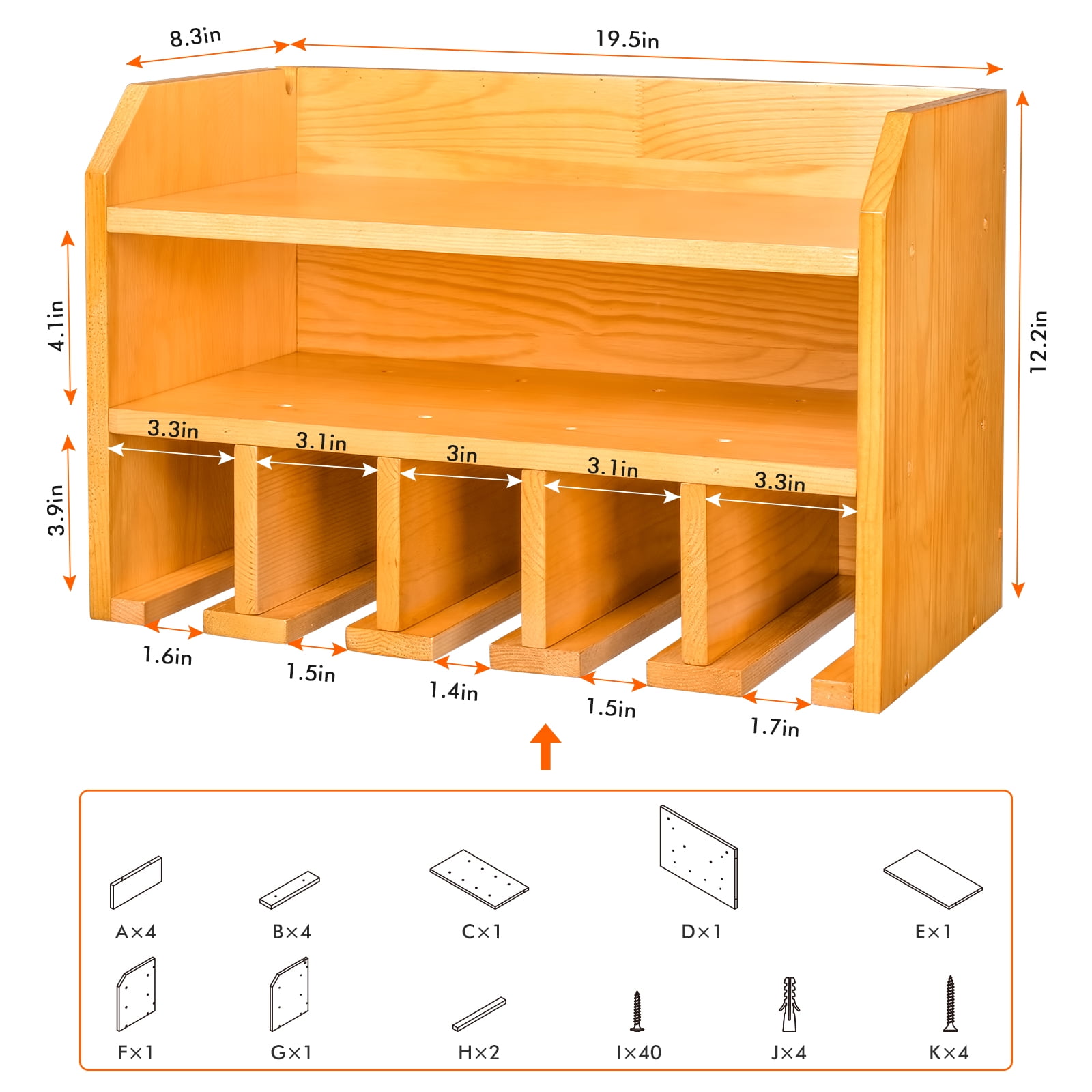 ZLQ METAL Power Tool Organizer With Charging Station,Drill Holder