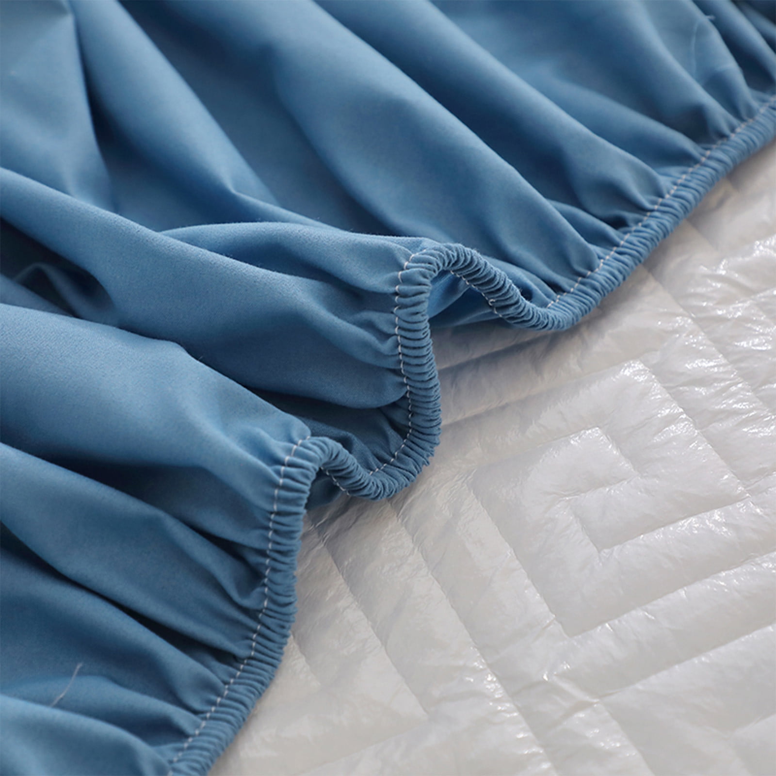 Oggfader Mattress Topper Water Proof Bed Hats Piece Thickened Cotton Mattress Protector Fall And Winter Bedspread Bed Sheet Blue