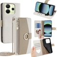 thumbnail image 1 of For Xiaomi Redmi Note 14 4G (163.25mm) Case Mirror Wallet Leather Phone Cover with Chain Shoulder St, 1 of 5