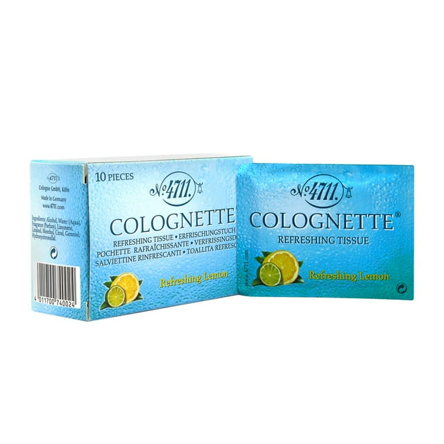 4711 par Muelhens 10 Unités - Lingettes Rafraîchissantes Parfum Citron