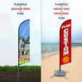thumbnail image 4 of Anley Custom Feather Flag 2.3 X 9.5 Ft Double Sided - Print Your Own Logo/Design/Words - Indoor & Outdoor Commercial Advertising Banners Flags (Include Flagpole + Cross Base + Water Bag), 4 of 5