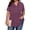 Burgundy, variant on TARAINYA Plus Size Blouses for Women Button Short Sleeve Shirts Casual V Neck Tunic Tops