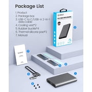 ORICO Dual Bay m.2 SSD Enclosure SATA NVMe Dual Protocol Aluminum Enclosure Tool-Free External Hard Drive Enclosure Case for M Key PCIe & B+M Key 2230/2242/2260/2280