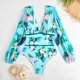 thumbnail image 4 of Trajes de baño tankini para mujer Traje de baño estampado diario para mujer Traje de baño conservador de cuerpo unido Conjunto de dos piezas con falda de playa estampada, 4 of 9
