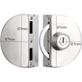 thumbnail image 3 of Stainless Steel Glass Door Lock Without Anti-jamming, with 3 Copper Keys for Office, Home, Hall, 3 of 5