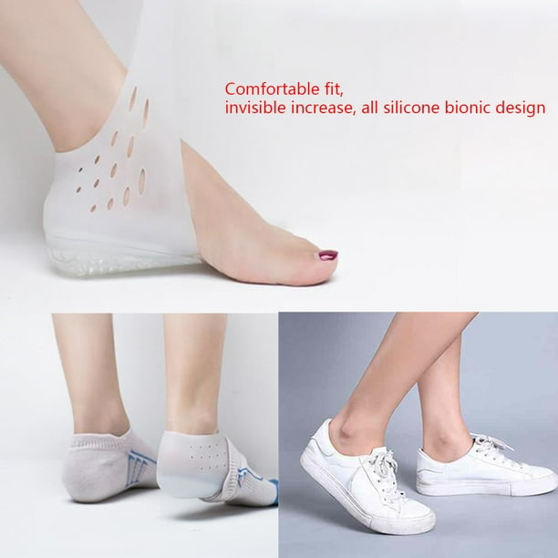 Invisible Height Increase Insole Wearable Heel Cushion Inserts Shoe  Silicone Heel Lift - 2.0cm 