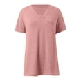 thumbnail image 4 of Timegard Tops for Women V Neck Drop Shoulder Loose Comfy Blouse Pockets Casual Summer Athletic Tee Shirts, 4 of 5