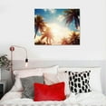 thumbnail image 4 of COMIO Hawaii Canvas Wall Art Aesthetic Beach Coconut Tree Bedroom Decoration Summer Sunshine Bathroom Decor Blossoms Painting Wall Decor for Living Room Home Farmhouse Artwork, 4 of 4