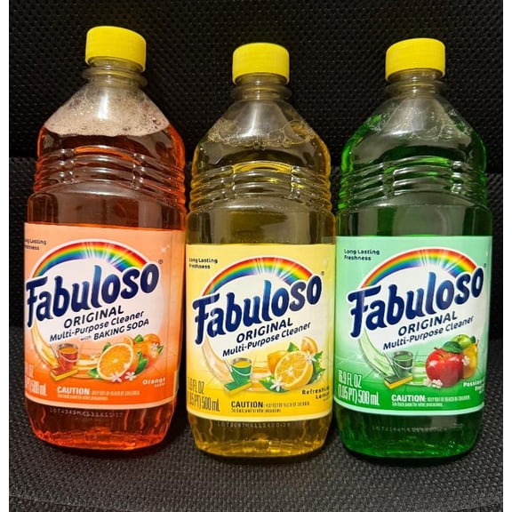 Fabuloso Multi-3Pack & Passion of Fruits & Refreshing Lemon & Orange Scent 16.9 OZ Packaging may vary.