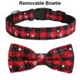 thumbnail image 5 of Mumup Christmas Dog Collar with Bow, Adjustable Red Green Plaid Dog Collars with Removable Bowtie Christmas Collars for Large Dogs Pets, 5 of 5