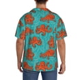 thumbnail image 3 of Kdxio Men's Hawaiian Shirt for Men Short Sleeve Shirt Fun Octopus Summer Casual Holiday Beach Button Down T-Shirts, 3 of 5