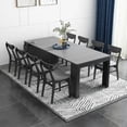 thumbnail image 2 of High Extendable Luxury Dining Table Waterproof Folding Nail Coffee Tables Office Computer Mesas De Comedor Kitchen Furniture My Lux Decor Round, 2 of 22