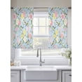 thumbnail image 6 of Blue Spring Floral Sheer Curtains 54 Inches Length 2 Panels Set, Window Sheer Curtains for Living Room/Bedroom, Elegant Farmhouse Flowers Birds Watercolor Light Filter Rod Pocket Curtain 52''x54''x2, 6 of 8