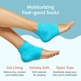 thumbnail image 4 of ZenToes Moisturizing Heel Socks for Dry, Cracked Heels & Overnight Comfort,Regular, Fuzzy, Blue, 2 Pair, 4 of 9