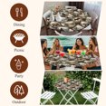 thumbnail image 5 of Round Table Cover 36-44 Inch Moose Bear Icons Waterproof Reusable Table Cloth Round Fitted Vinyl Tablecloth with Elastic Edged for Parties Outdoors, Rustic Vintage Brown Forest Scenic Frames, 5 of 7