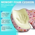 thumbnail image 5 of Premium Dinosaur Pattern Memory Foam Seat Cushion Ergonomic Chair Pad for Office Chair, Car, Airplane & Bleachers Sciatica, Tailbone Hip & Back Pain Relief - Chair Cushion for Long Office Workers., 5 of 5