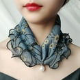thumbnail image 2 of BUWTTED Women's Scarves Silk Lace Thin Lightweight Neck Shawl Wrap Cozy Soft Elegant Comfortable Fall Warm Winter Womens Scarves Size:One Size, 2 of 5