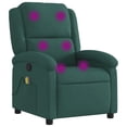 thumbnail image 1 of vidaXL Massage Recliner Chair Dark Green Velvet, 1 of 5