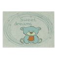 thumbnail image 1 of Saying Cutting Board, Teddy Bear Hand Drawn Cartoon Illustration Circles Background, Decorative Tempered Glass Cutting and Serving Board, Small Size, Pale Blue Eggshell, by Ambesonne, 1 of 1