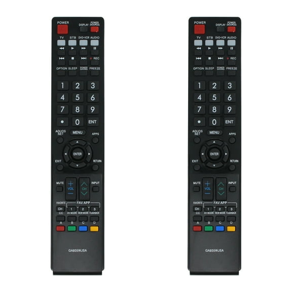 2-Pack GA935WJSA Remote Control Replacement - Compatible with Sharp LC70LE633U TV