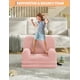 thumbnail image 4 of QinaQin Sofá cama infantil 2 en 1, sillón plegable con tela teddy fleece suave para toddlers, ideal para cuarto de juegos, guardería o como regalo práctico y cómodo, 4 of 6
