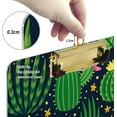 thumbnail image 4 of 12.5"x9" Cactus Clipboards, Standard A4 Letter Size Nursing Clipboard with Low Profile Metal Clip Decorative Clip Board for Office Supplies,Silver, 4 of 7