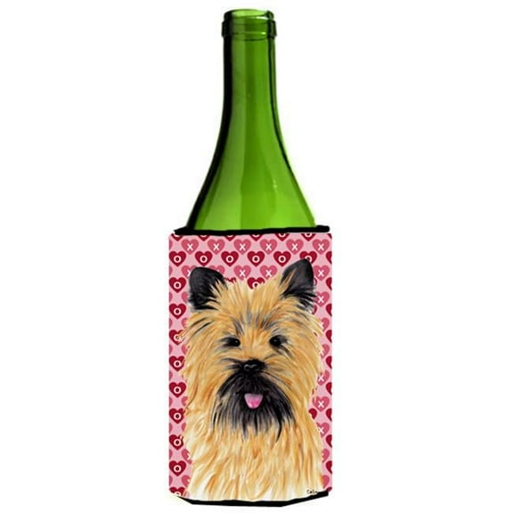 Cairn Terrier Hearts Valentines Day Portrait Wine bottle sleeve Hugger