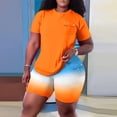 thumbnail image 4 of YUIVH Plus Size Two Piece Outfits For Women Summer Tracksuit Workout Outfits 2 Piece Matching Set Crop Tank High Waist Yoga Shorts Pajamas Set Casual Loose Fit Sweatsuit Outfits, 4 of 6