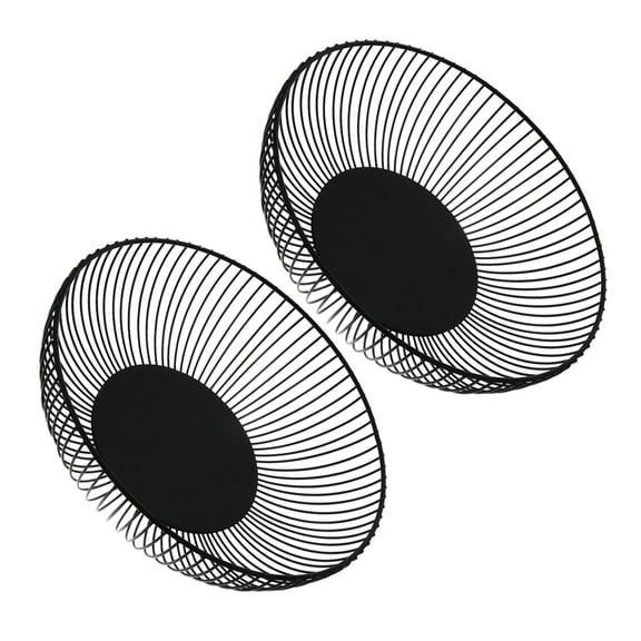 KAKOWELY Simple Style Fruit Basket Iron 2Pcs Home Storage