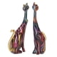 thumbnail image 3 of Escultura de gato BuyWeek 2 piezas pintura al óleo abstracta estatuas de gato resina, 3 of 14