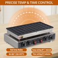 thumbnail image 4 of Commercial Waffle Maker with Non Stick Plates and Adjustable Temperature Timer, Electric Dutch Pancake Dorayaki Machine for Hotel Bakery Restaurant Home, 4 of 7