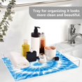 thumbnail image 5 of Acrylic Tray 15.7*11.8*1.9 Inch Transparent Tray Food Tray Tea Cup Tray Serving Trays Cosmetics Storage Kitchen Table Bathroom Sundry Storage Blue Tie Dye, 5 of 7