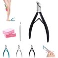 thumbnail image 1 of Outfany Easyclip, Grishay Easyclip Cortaúñas, Mango Largo Profesional para Uñas Encarnadas y Gruesas, Cortaúñas de Hoja Recta Antideslizante de Apertura Amplia (Negro), 1 of 7
