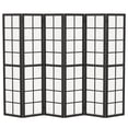 thumbnail image 1 of HOMCOM 6 Panel Room Divider, 5.6 ft Folding Privacy Screen, Black, 1 of 10