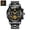 Black Steel - Black Surface - Gold Nail, variant on Luminous Hollow Waterproof Quartz Men's Watch