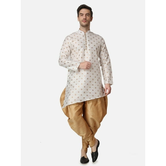 Mens Desginer Silk Printed Indian Jodhpuri Bandhgala Indoswestern Wear Kurta Set