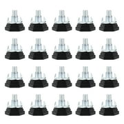 20pcs M8 x 18 x 25mm Hand Screw Furniture Glide Leveling Feet Floor Protector Non Slip Adjustable Leveler