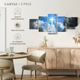 thumbnail image 5 of Elephant Stock Stairway To Jesus Christ Wall Art - Horizontal Multi Panel Canvas - Living Room Wall Decor - Religion And Spirituality Multi Panel - Gray And Blue Decor - 74" x 34", 5 of 8