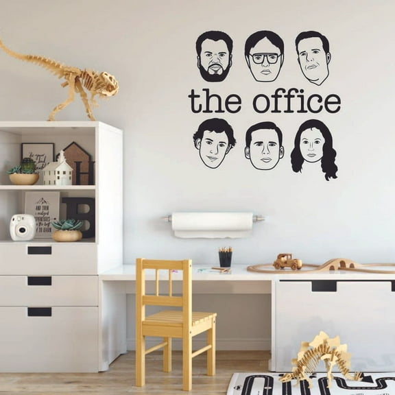 The Office Characters Jim Dwight TV Show Series Quote Wall Stickers Decor Design for Boys/Girls Bedroom Entertainment Fans Rooms Home Art Mural Decals Wall Art Vinyl Decoration Size (10x10 inch)