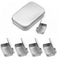 thumbnail image 1 of 6 Pcs Metal Hinged Tin Box Container Mini Portable Small Storage Container Kit With Lid For Home Storage 3.7x2.3x0.8 Inch, Silver, 1 of 1
