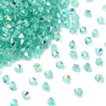 thumbnail image 3 of 24 pc Preciosa® Beads Czech Bicone(451 69 302 Rondelle) 50005 200 Caribbean Sea AB 4mm Hole: 0.8mm, 3 of 5