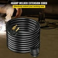 thumbnail image 2 of VEVOR Welder Extension Cord 40Amp 50ft 250V, Welding Power Cord with NEMA 6-50 Plug 8 Gauge 3 Prong for MIG,Lincoln,Plasma,Miller,TIG Tested to UL Standards, 2 of 9