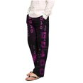thumbnail image 1 of Pantalones de pijama largos de poliéster para hombre, informales, con estampado a cuadros, holgados y deportivos., 1 of 4