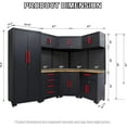 thumbnail image 6 of HPDMC 16PCS Corner Garage Storage Cabinet System - Heavy Duty Workshop Set w/Corner Cabinet Includes Workbench, Pegboard & Lockable Drawers | Metal Tool Organization System for Garage/Workshop, 6 of 8
